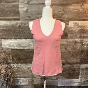 Madewell pink sleeveless tank - S